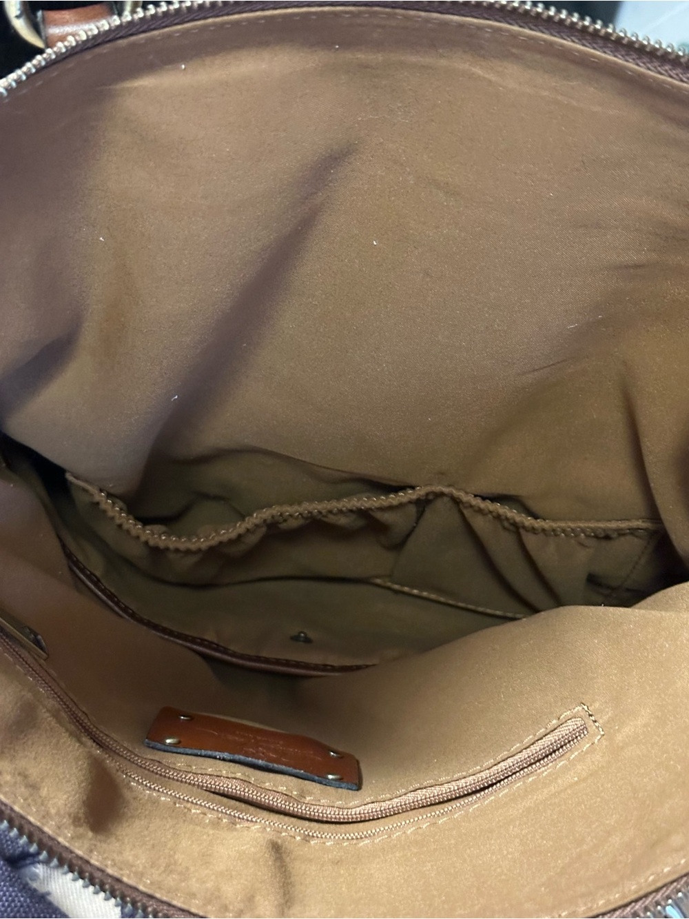 Patricia Nash Floral Canvas Backpack with Brown Trim - Picture 3 of 3